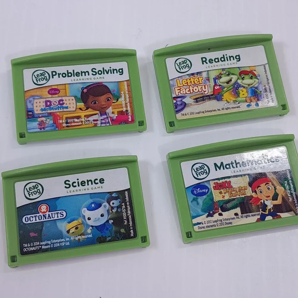 LeapFrog game cartridge set 4 Doc McStuffins Jake Neverland Octonauts Leappad2 3